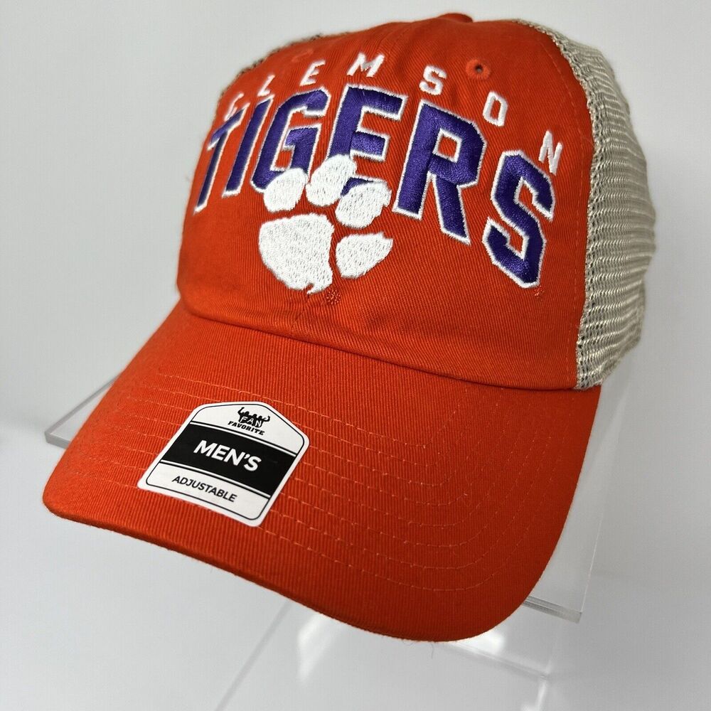NCAA Fan Favorite Clemson Tigers Mens Orange Curved Bill Adjustable Hat Cap NEW
